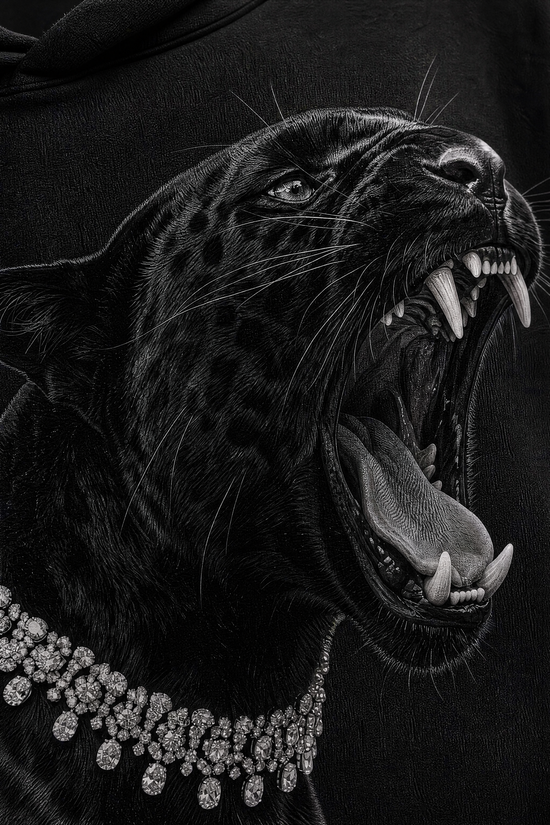 BIG Cat Hoodie- BLACK